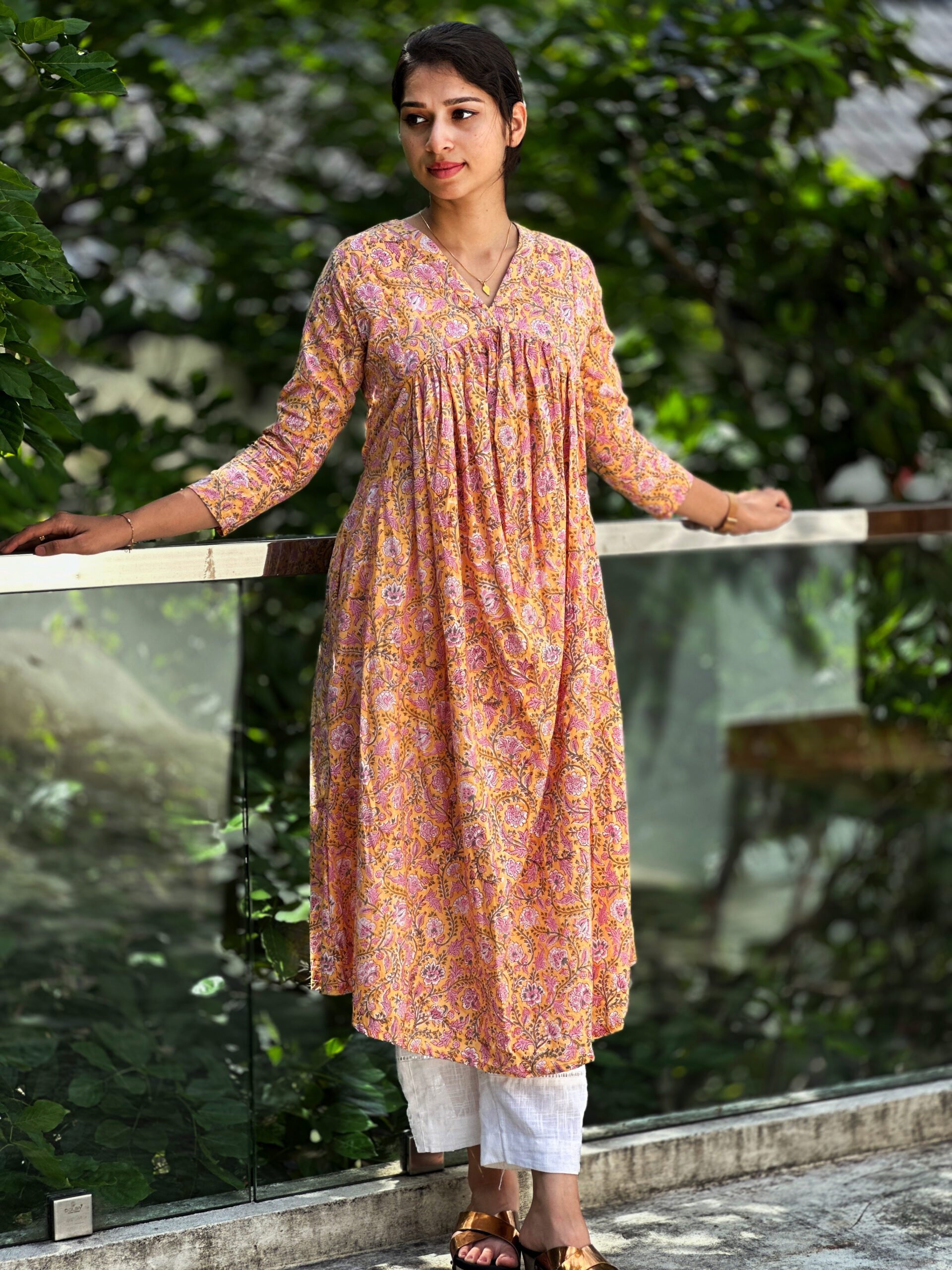 Udisha_thewestloom_orange_kurta1